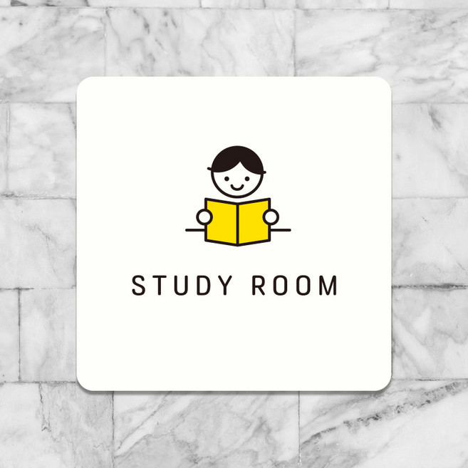 오픈 외출중 학원 매장 수업중 표지판 사무실 팻말 안내판 제작 공부방 D299, D299화이트판(네모부착), 10x10cm(-900)