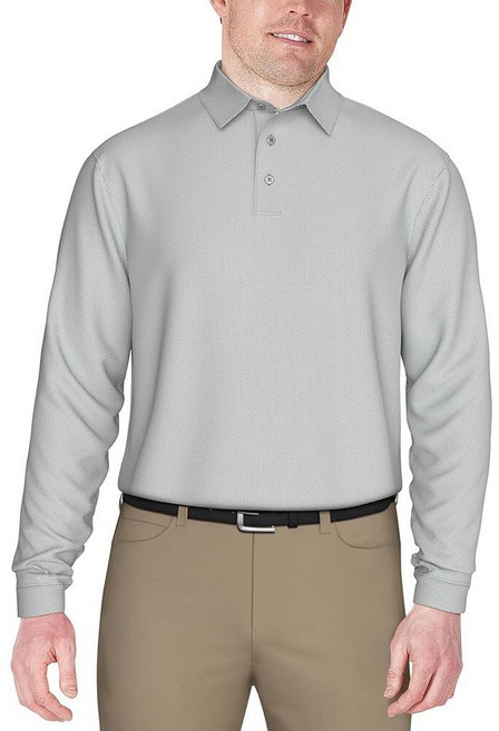 PGA Tour 남성용 긴소매 자카드 골프 폴로 셔츠 채석장. XXL 195727