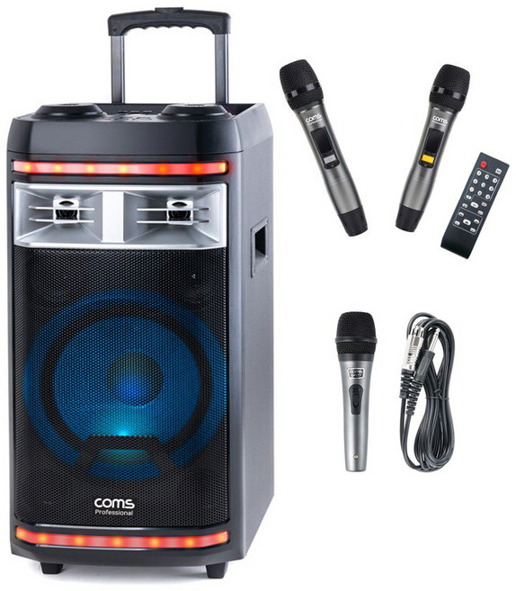 컴스 휴대용 블루투스 버스킹 앰프 Pro CR400P, CR400PBS7(유선 마이크 증정), 혼합