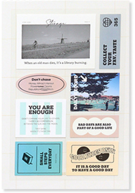 인디고 스토리지 커스텀 다이어리 만년형 데일리 다이어리, 화이트, 1개