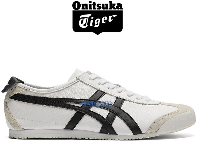오니츠카타이거 멕시코 66 남녀 공용 스니커즈 운동화 화이트 블랙 1183A201.126