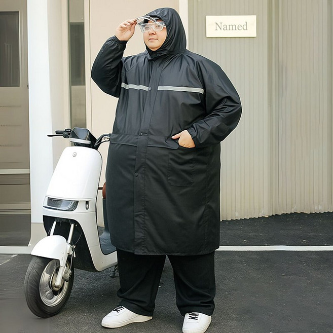 [5XL~7XL] 남녀공용 초대형 롱우비 - 폭우대비 두꺼운 방수원단 (큰사이즈 성인용) 비보뉴