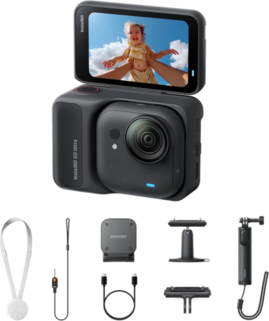 인스타360 GO Ultra 크리에이터 액션캠 번들, CINSBBEA, 미드나잇 블랙
