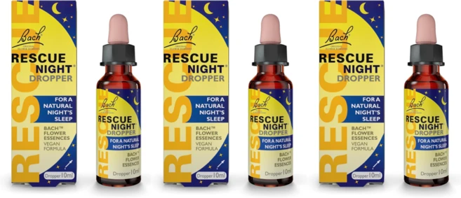 영국 Bach Rescue 바흐 레스큐 나이트 드로퍼 레미디 10ml x 3 로즈 비건 숙면 잠 알코올프리 침대 - 쿠팡