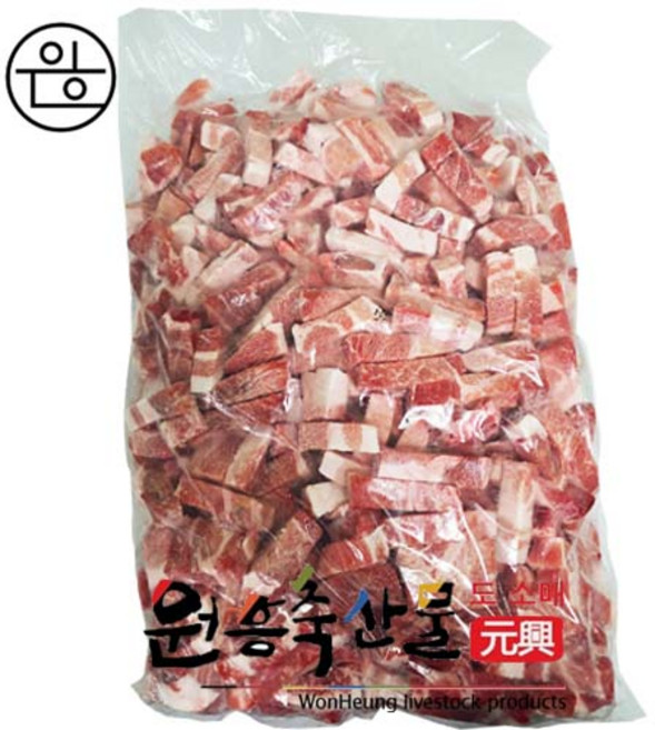 [원흥축산 배송]미국산 냉동 목전지 큐브 1.5cm 5kg(찌개용), 1개, 5kg
