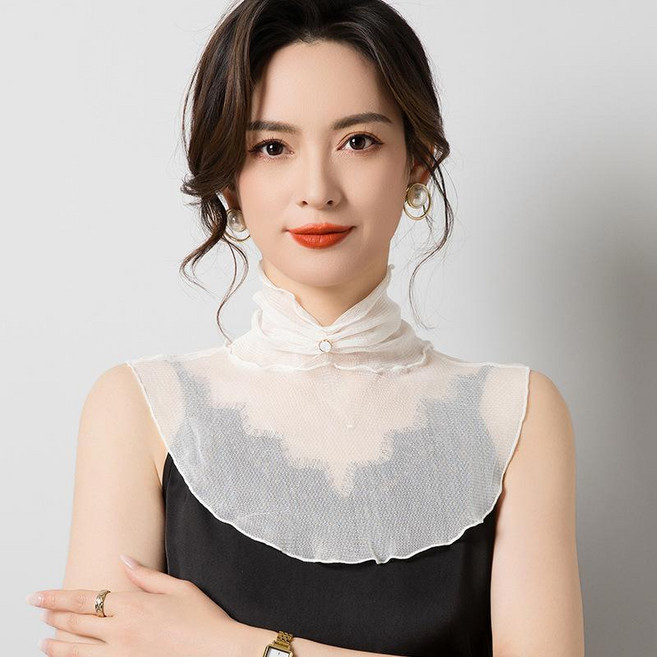 網紗高領假領子 女士春夏內搭防曬防走光上衣