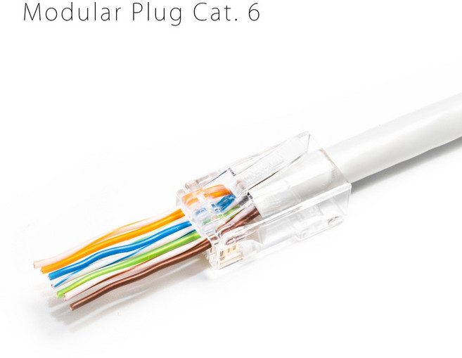 【LINKOMM】台製水晶頭 CAT5e CAT6 RJ45 穿透式水晶頭 50u鍍金 網路線, 100個