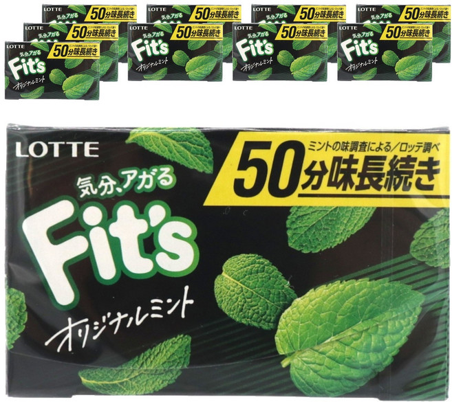 樂天 日本 Pits 原味薄荷口香糖 12片入 10個, 17g