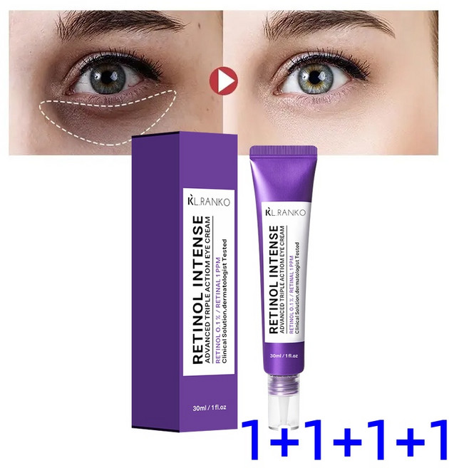 [레티놀 아이크림] 눈밑지방 아이백 리프팅 900샷 아이크림 눈가 주름을 줄여줍니다 다크서클 감소 눈가에 영양을 공급, 4개, 20g