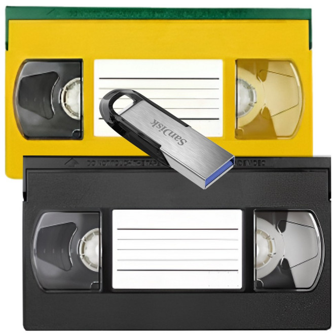 비디오테이프변환 VHS 8mm 6mm USB - 이메일 파일변환 복원, 저장매체 동봉, 1개