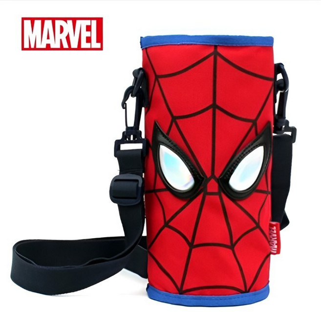 스파이더맨 물병가방 물병파우치 크로스백 아동 물병가방, 레드, 1개