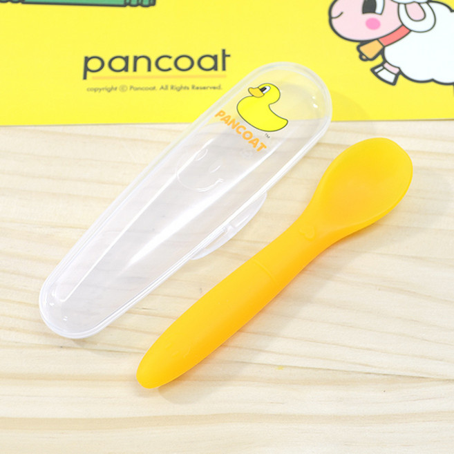 팬콧 실리콘스푼 스푼케이스 어린이 숟가락, 1개