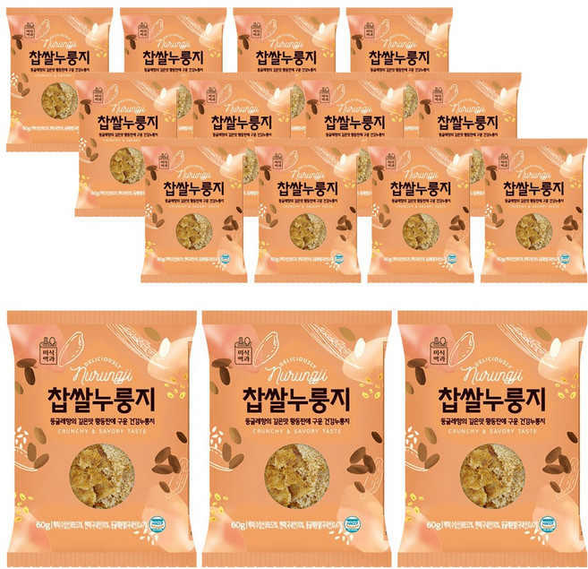 미식백과 구수한 건강 찹쌀 누룽지 60g, 15개