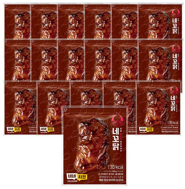 네네치킨 네꼬닭 순살 닭다리 데리야끼맛, 100g, 18개