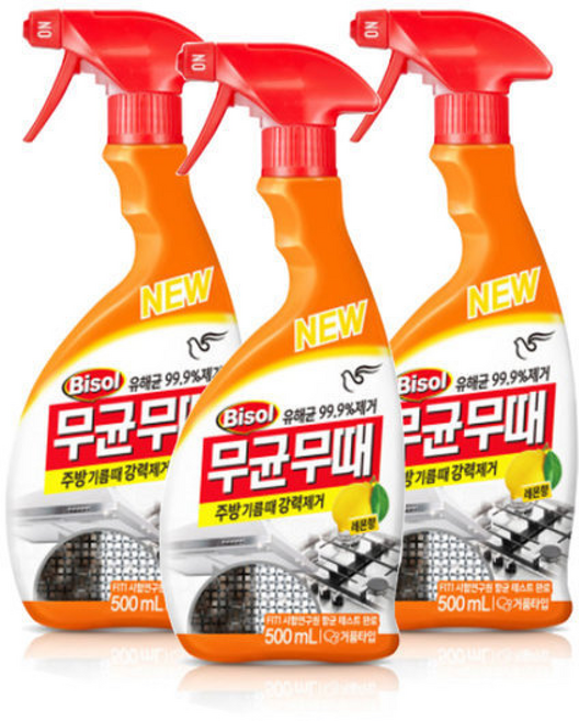 무균무때 주방청소 주방세제, 3개, 500ml