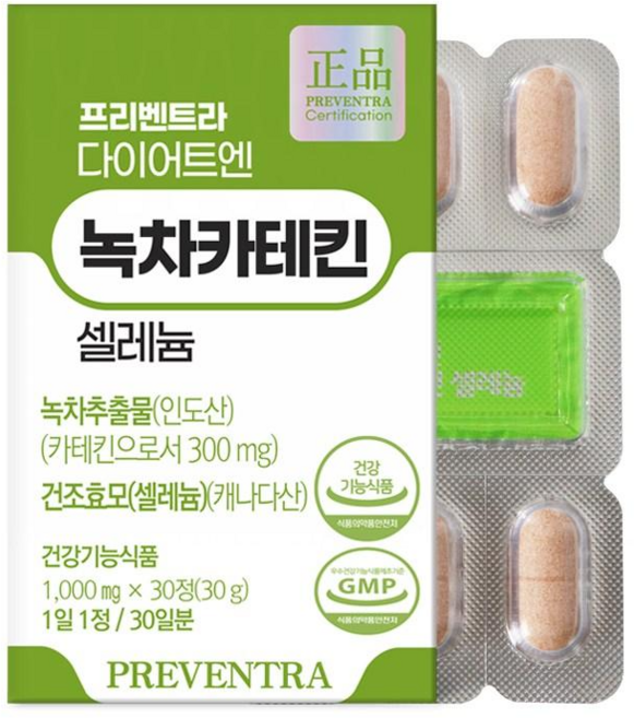 프리벤트라 녹차카테킨 셀레늄 다이어트, 30정, 1개