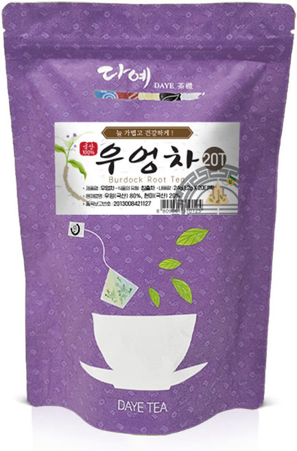 [본사직영] 다예 100% 국산 맛있는 우엉차 20티백 생분해 삼각티백, 15개, 20개입, 1.4g