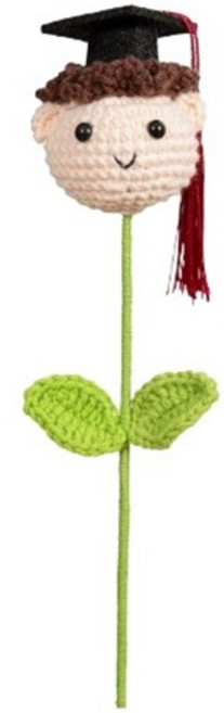 키밍 조화 졸업 인형 뜨개질 꽂다발 집들이선물 인테리어 소품, 1개, 남자