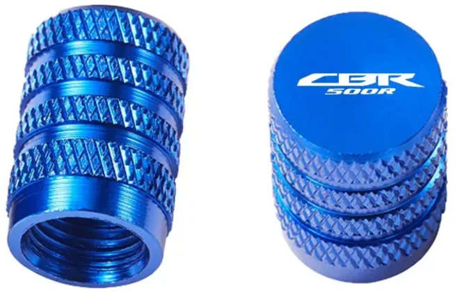 2Pcs 오토바이 액세서리 타이어 밸브 공기 포트 스템 커버 캡 혼다 CBR500R cbr 2013-2025, 03 Blue