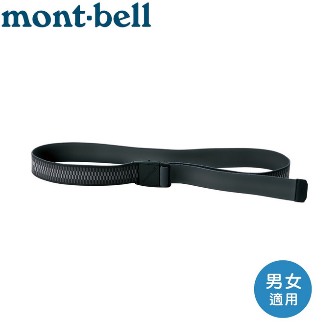 Mont-Bell SLIM BUCKLE STRETCH BELT 彈力腰帶《炭黑》