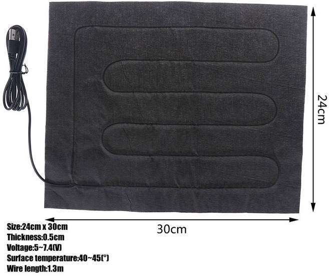 전기 겨울 적외선 발열 매트 탄소 섬유 가열 패드 핸드 워머 USB 필름 1 개, As Pic Show_16, 13) As Pic Show