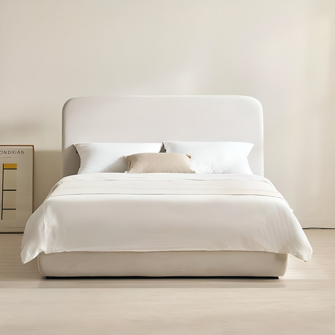 스칸디아 데니아 호텔 기능성 패브릭 침대 프레임 단품 방문설치, 아이보리