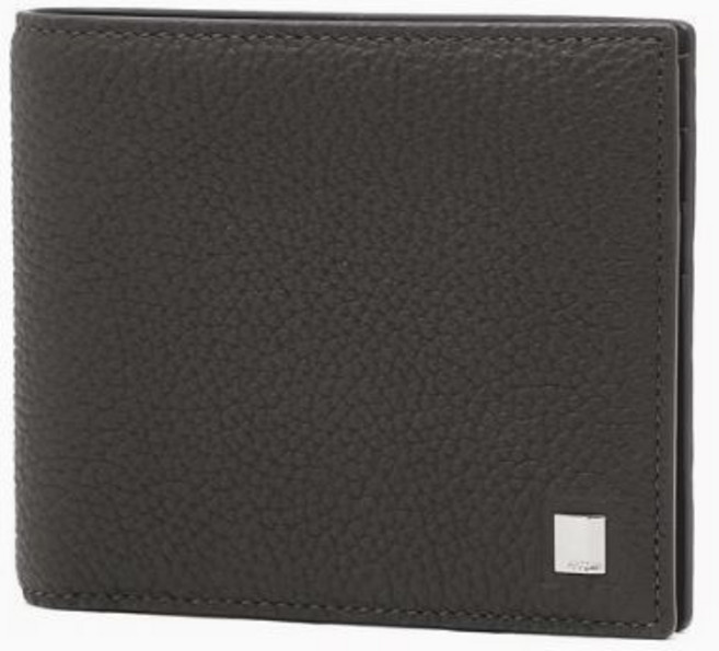 [백화점정품] 헤지스 ACC 선물포장 블랙 로고패턴 소가죽 반지갑 (A/S보장)