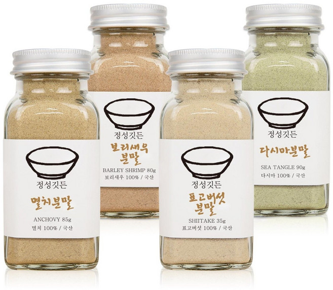 [특별기획] 정성깃든 국내산 천연조미료 분말(멸치+보리새우+표고버섯+다시마), 1개