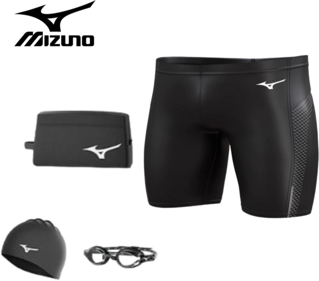 미즈노 남자 수영복 세트 3부 실내 수영복 바지 수영복세트 강습용