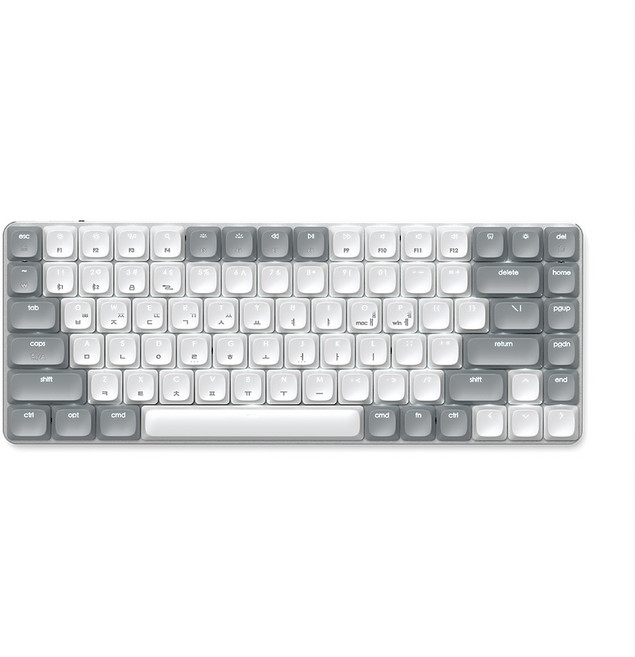 사테치 SM1 슬림 로우 프로 파일 알루미늄 백라이트 멀티페어링 갈축 무선 기계식 키보드, Light