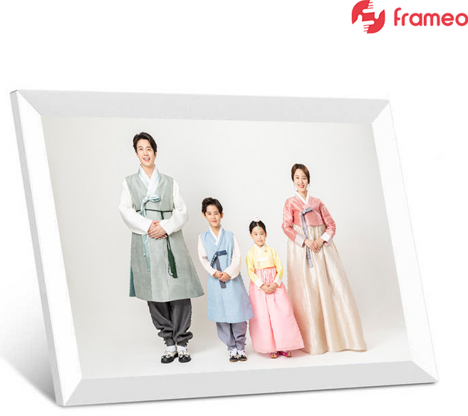 프레미오 디지털 전자 스마트 와이파이 액자 앨범 10인치, 화이트