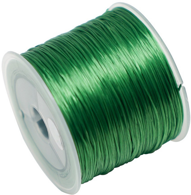 디어플레이스 0.8mm 플랫 팔찌 탄성줄 100m 탄성끈 비즈공예, 1개, 20.에메랄드그린