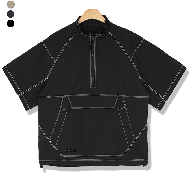 오마보이 남성용 캐주얼 반소매 아노락 티셔츠