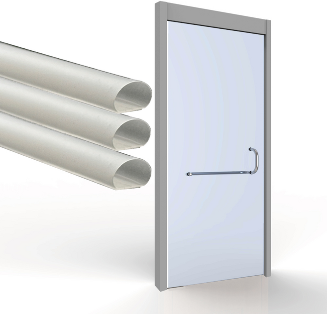 창틈이 강화도어 상가문 틈새 완벽 차단 바람막이 문풍지, 반투명, 1세트