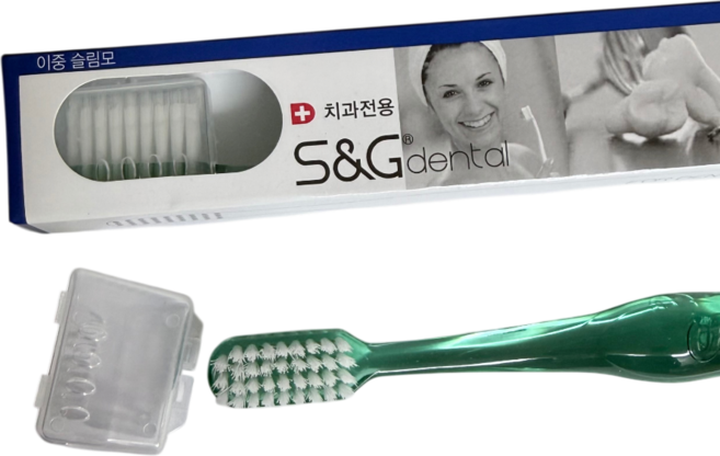 에스앤지 칫솔 성인 슬림모, 1개입, 12개