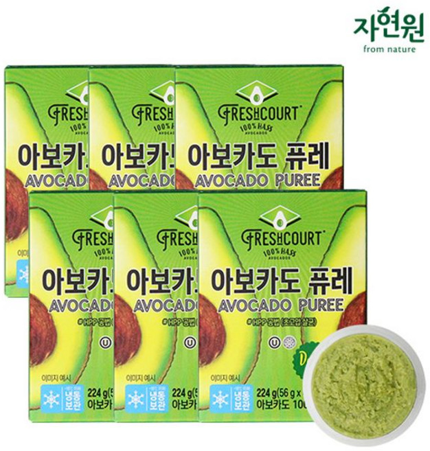 냉동 아보카도 퓨레, 6세트, 56g*24개