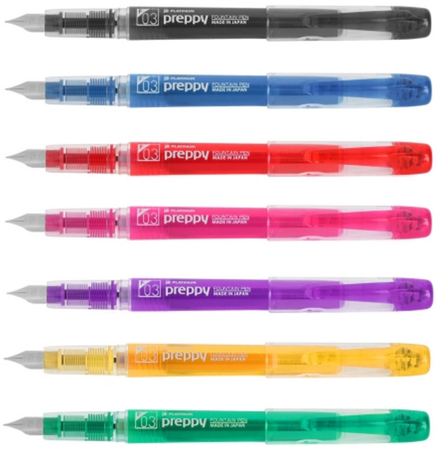 PLATINUM 플래티넘 뉴 프레피 만년필(7컬러) 4세대, 블랙, EF