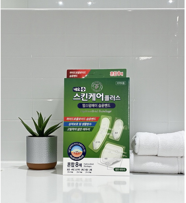 네오 스킨케어 플러스 맘스덤에이 습윤밴드 생활방수 하이드로콜로이드, 1개, 8개입