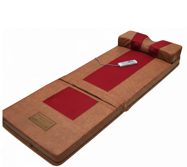 웰빙 어깨 전신마사지 고급형 안마매트 찜질 두타(사은품 증정), NIV-2001, 브라운