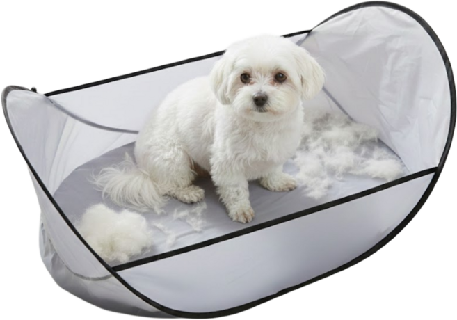 허그마이펫 반려동물 셀프미용 원터치 바구니, 1개, 그레이