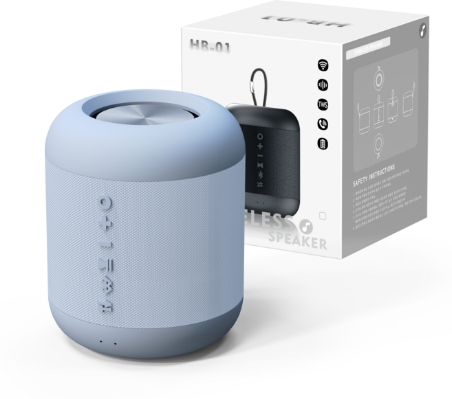 비파노 휴대용 생활방수 TWS 블루투스 스피커, 그레이