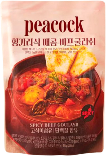 피코크 헝가리식 매콤 비프굴라쉬, 2개, 350g