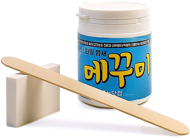 타일 틈새 메꾸미 200g 나무스틱 스펀지 블럭 포함, 1개