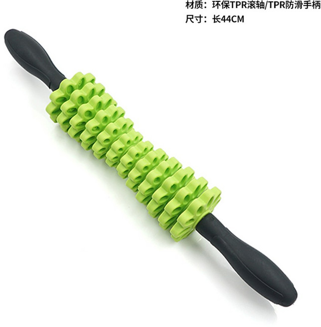 스파이키 트윈 롤러 마사지기 블루, 1개, 연한 그린