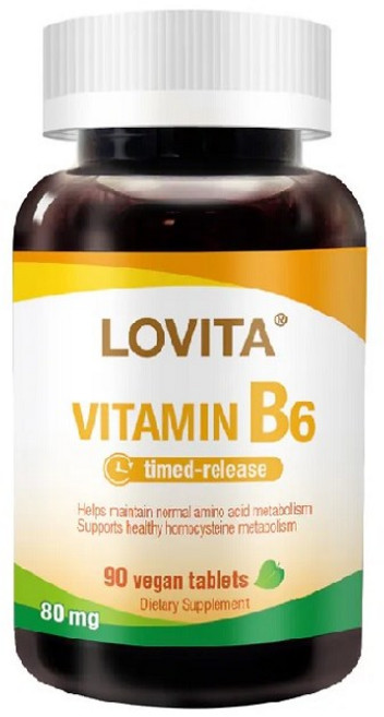 Lovita 愛維他 緩釋型維生素B6 全素錠劑, 90顆, 1罐