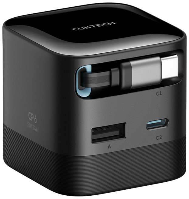 CUKTECH CP6 65W GaN充電器, 黑色, 1個