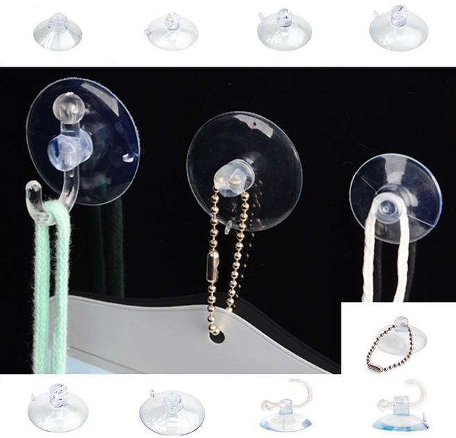 넨이룸 투명 흡착판 흡착고리 큐방, 14개, 투명 26mm