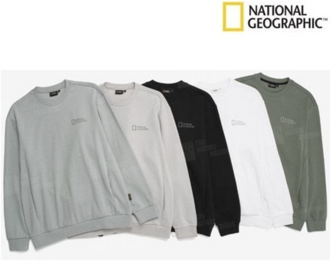 [국내정품] 내셔널지오그래픽 남여공용 어반로고 맨투맨