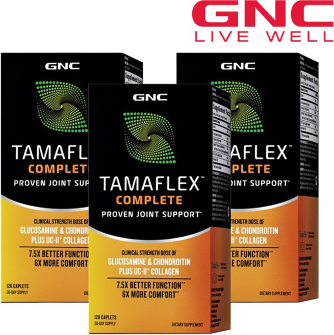 [GNC Tamaflex] [2+1] 미국 GNC 타마플렉스 컴플리트 120정 3병 콘드로이친 조인트서포트 GNC Tamaflex Complete, 3개