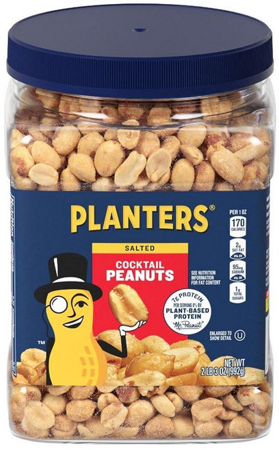 플랜터스 솔티드 칵테일 피넛 992g 2개, 솔티드 칵테일 피너츠_35 Ounce (Pack of, 1개